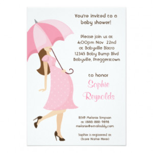 pink baby shower invitations