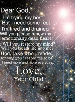 ... in you --- pray for what you need to rise again! Thank you, God