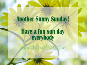 Sunny Sunday