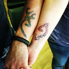 husband and wife tattoo.