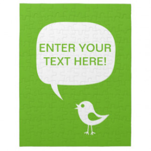 say it with your words,cute chick green Puzzle