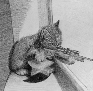 Sniper Cat Demotivational...