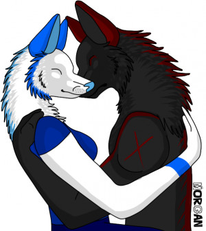 an tribal wolf mates by cute wolf couple by i love you big brother by