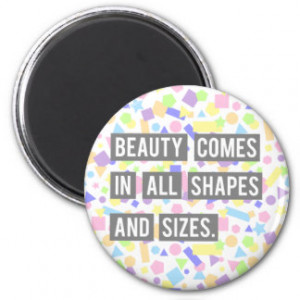 Beauty Quote Shapes Pastel Geometric Pattern Magnet