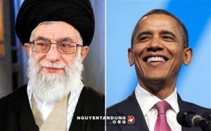 Tổng thống Mỹ Barack Obama (phải) và lãnh tụ tinh thần ...