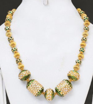 Designer Jewellery Indian Set With Stones & Meenakari
