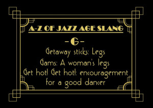 Jazz age 1920s slang words phrases sayings party decoration cards ...