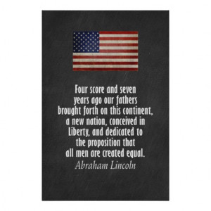 Lincoln Quote - Gettysburg Address Posters