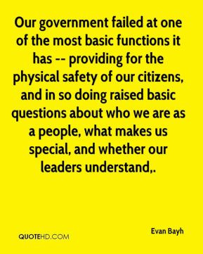 ... basic questions about who we are as a people, what makes us special