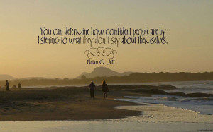 ... Wallpaper on Confidence: Quote on confidence by Brian G. Jett