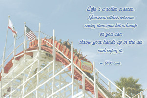 Life Is A Rollercoaster Quote: Positive Roller Coaster Quote Scream Or ...