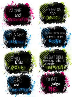 ... emo, quotes emo, emo graphic, emoemo quot, graphics, polyvore, myspac