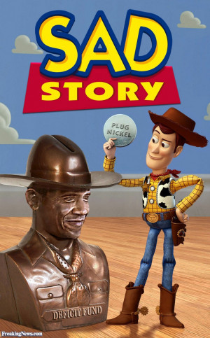 Funny Barack Obama in Sad Toy Story