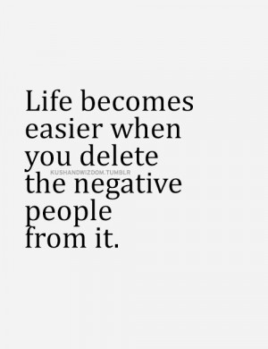 remove negative people from your life
