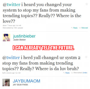 Twitter hating on Justin Bieber & Jay Park