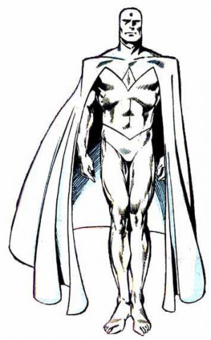 Vision as a white ghost in West Coast Avengers