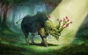 Magical forest creature wallpaper