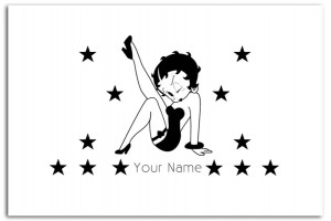 Quotes Betty Boop Your Name Stars White Prints
