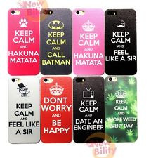 KEEP CALM Quotes Leather Look Plastic Fitted Skin Case Cover APPLE ...