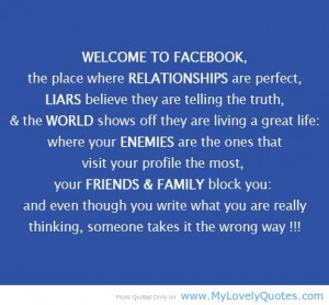 The place where relationships are perfect – Facebook cute quotes