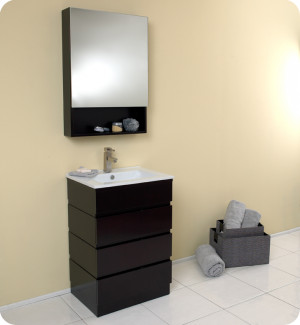 Fresca - Amato - Bathroom Vanity w/ Solid Oak Wood and Espresso Finish ...
