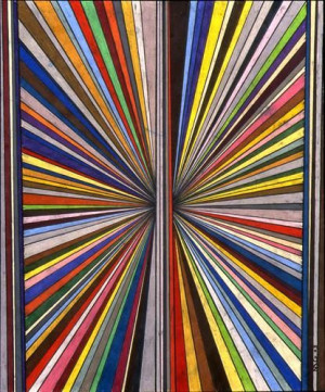 Mark Grotjahn Untitled (Butterfly Rainbow 151), 2003 Colored pencil on ...