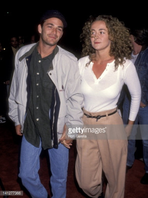 Luke Perry and Minnie Sharp at the Premiere of 'Threesome' Academy ...