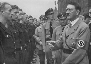 Hitler Picture - Adolf Hitler and Robert Ley Review a Unit of DAF