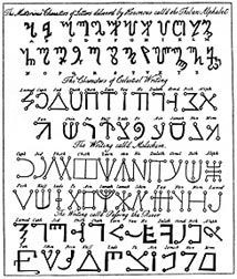 Kabbalistic script from Barrett's Magus