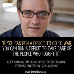 ... Chris Hayes on republican opposition to expanding Veterans' benefits