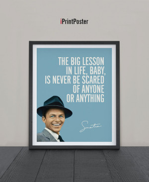 Frank Sinatra print, Art print, Inspirational art poster, The big ...