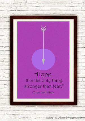 ... Games inspired Hope Quote Print 11X17 // movie quotes // President