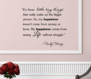 ... struggle. -Nicki Minaj Vinyl Wall Art Inspirational Quotes and Saying