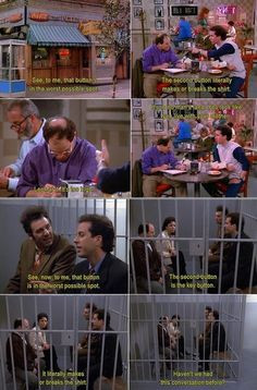 Seinfeld quote - Jerry & George's repeated conversation about buttons ...
