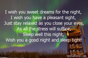 cute-good-night-messages-I wish you sweet dreams for the night,