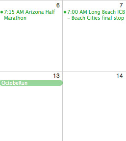 The color-coding on my calendar for registered vs. plan on doing, but ...