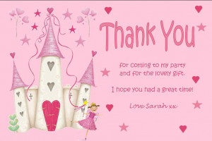 Personalised Fairy Theme Thank You Cards