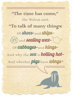 illustrated quote from the walrus and the carpenter