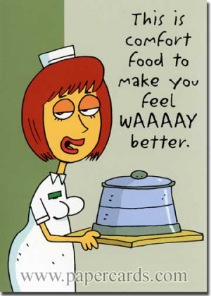 ... Food (1 card/1 envelope) Oatmeal Studios Funny Get Well Card