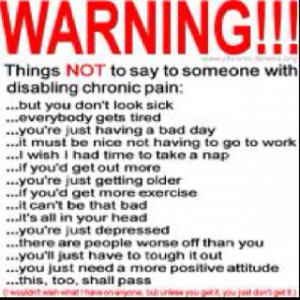 or any invisible illness) Study these and memorize them!!!!!