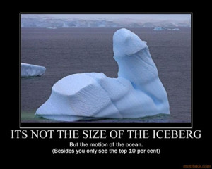 Fascinating Facts: Iceberg only shows 1/9 of its original size from ...