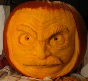 Funny Pumpkin Man Face