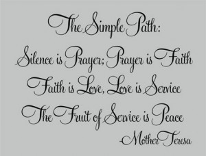 ... Mother Teresa, The Simple Path vs. 2, Celebrity Wall Art Decal Quote
