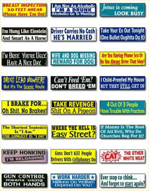 The Great Bumper Sticker ‘Wars’ Over the Years