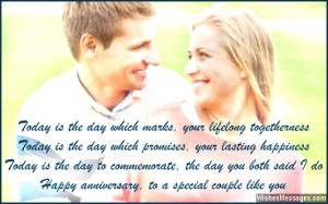 Happy anniversary wishes for a sweet couple
