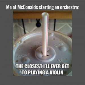 Me at McDonalds starting an orchestra: