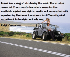 Inspirational Travel quotes, Car on cliff