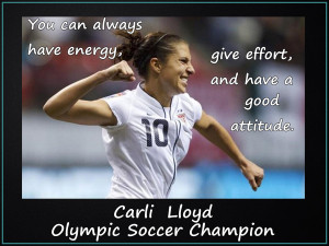 Carli Lloyd Soccer Quote Black Mini Poster Wall Art Print 8x11