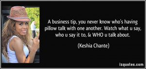 who's having pillow talk with one another. Watch what u say, who u say ...