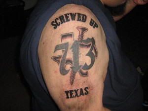 screwed up texas in my new tat